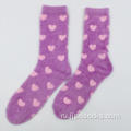 Перо пряжа фиолетовые тепловые носки